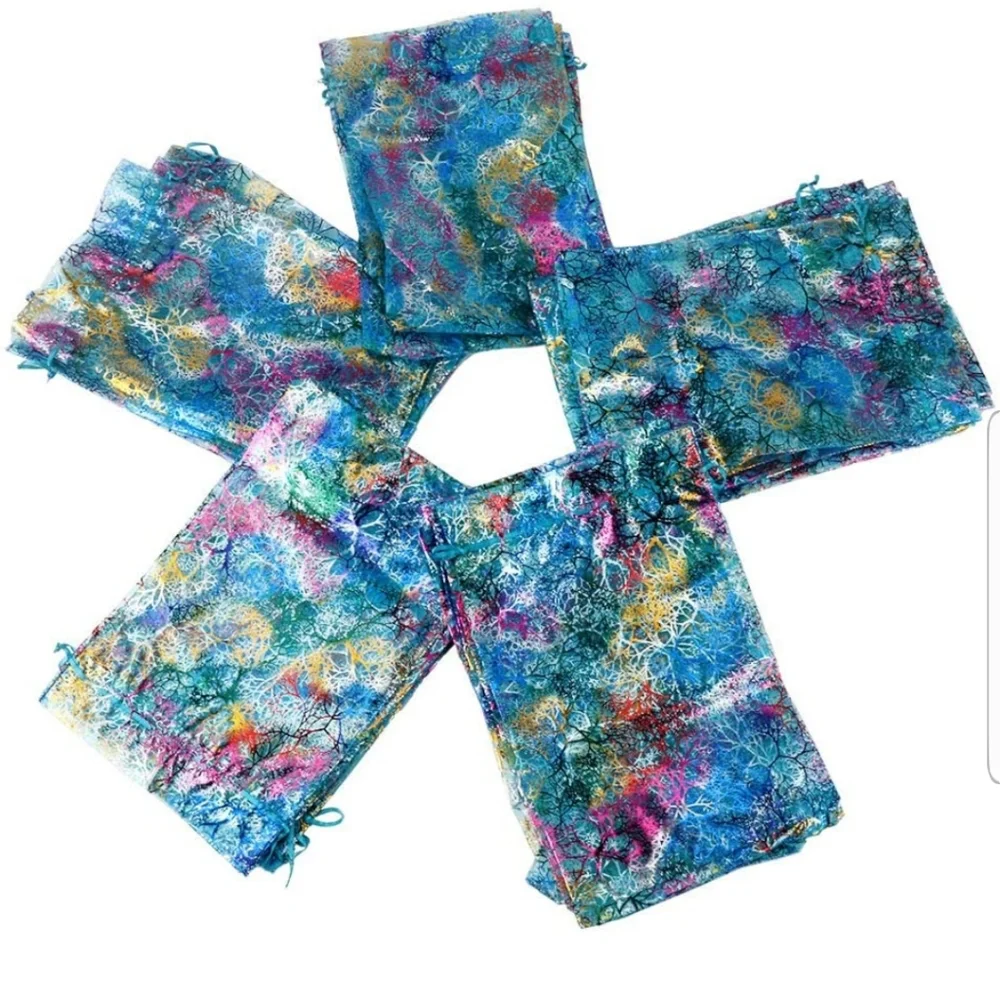 ✅️50 ct 8x12 inch Organza Satin Drawstring Bags